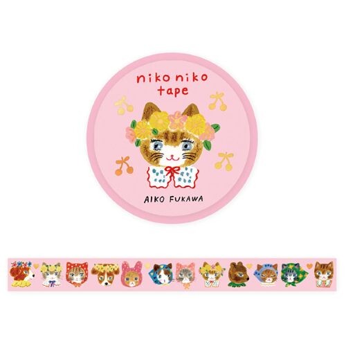 niko niko, Foil Stamping Masking Tape by Aiko Fukawa, 20mm×5m