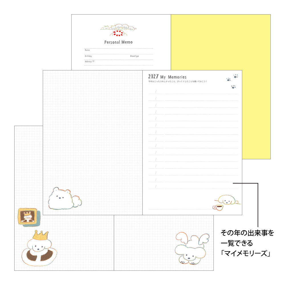 2027 Pocket Diary, Dog, B6