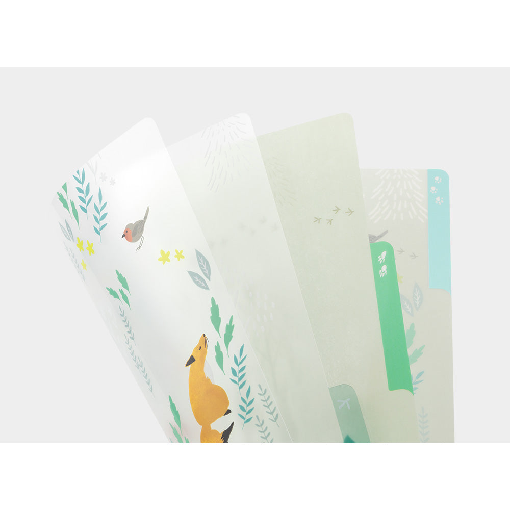 Nordic Animals, A4, 3 Pockets Clear Folder