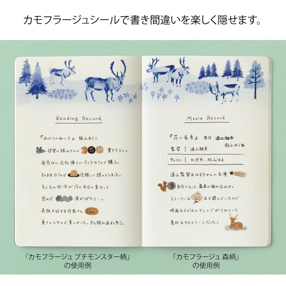 Camouflage Forest, 1 Sheet Sticker, Yuru Log