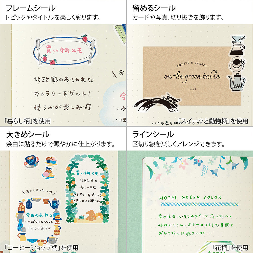 Floral, 2 Sheets Sticker, Yuru Log