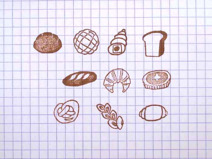 牛角包|麵包店的印章