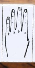 Zero to Five, Hand Number Stamp