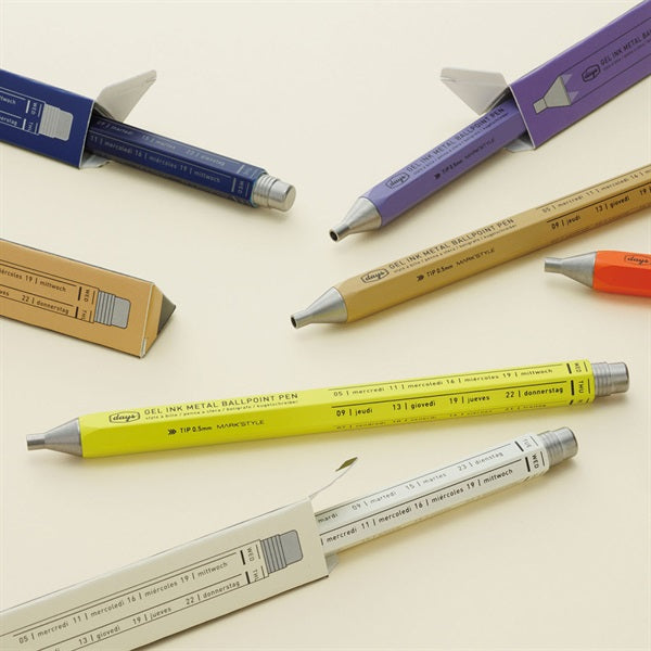 White, Gel Metal Ballpoint Pen, MARK’STYLE/Days, 0.5mm