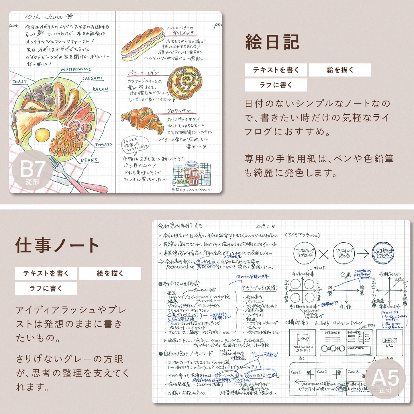 EDiT Grid Notebook, B7 Variant, Midnight Black