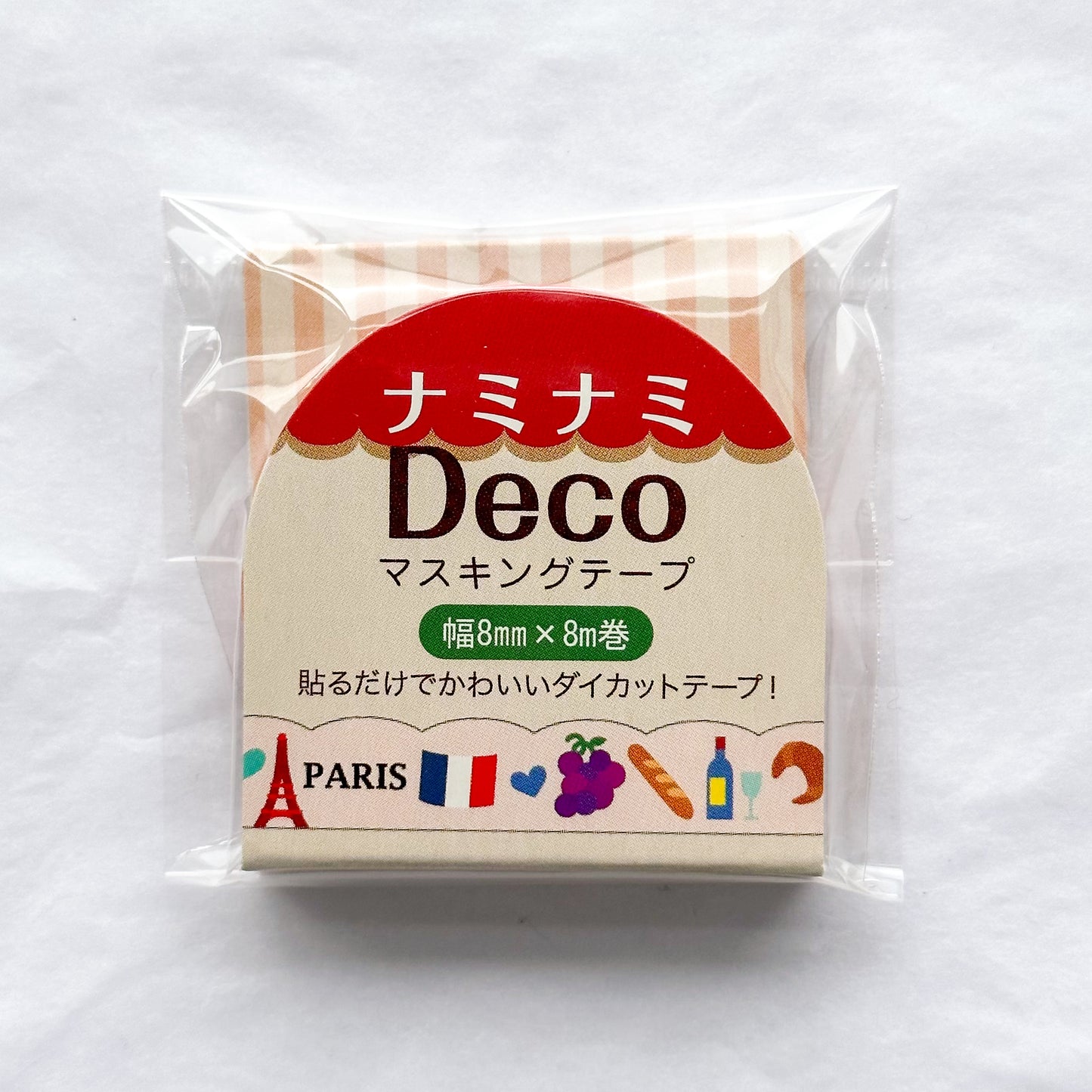 Masking Tape - PINE BOOK Nami-Nami Deco Masking Tape, France, 8mm x 8m