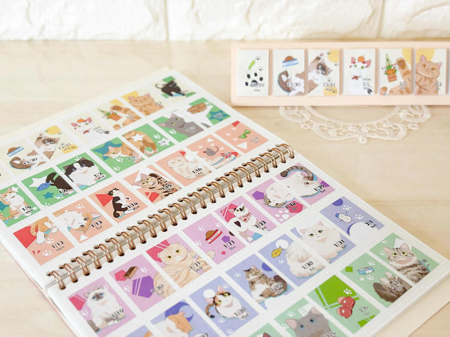 貓|himekuri 2026 便利貼桌曆