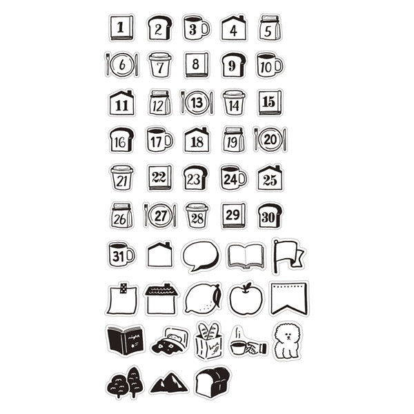 手繪日期|masté 貼紙包