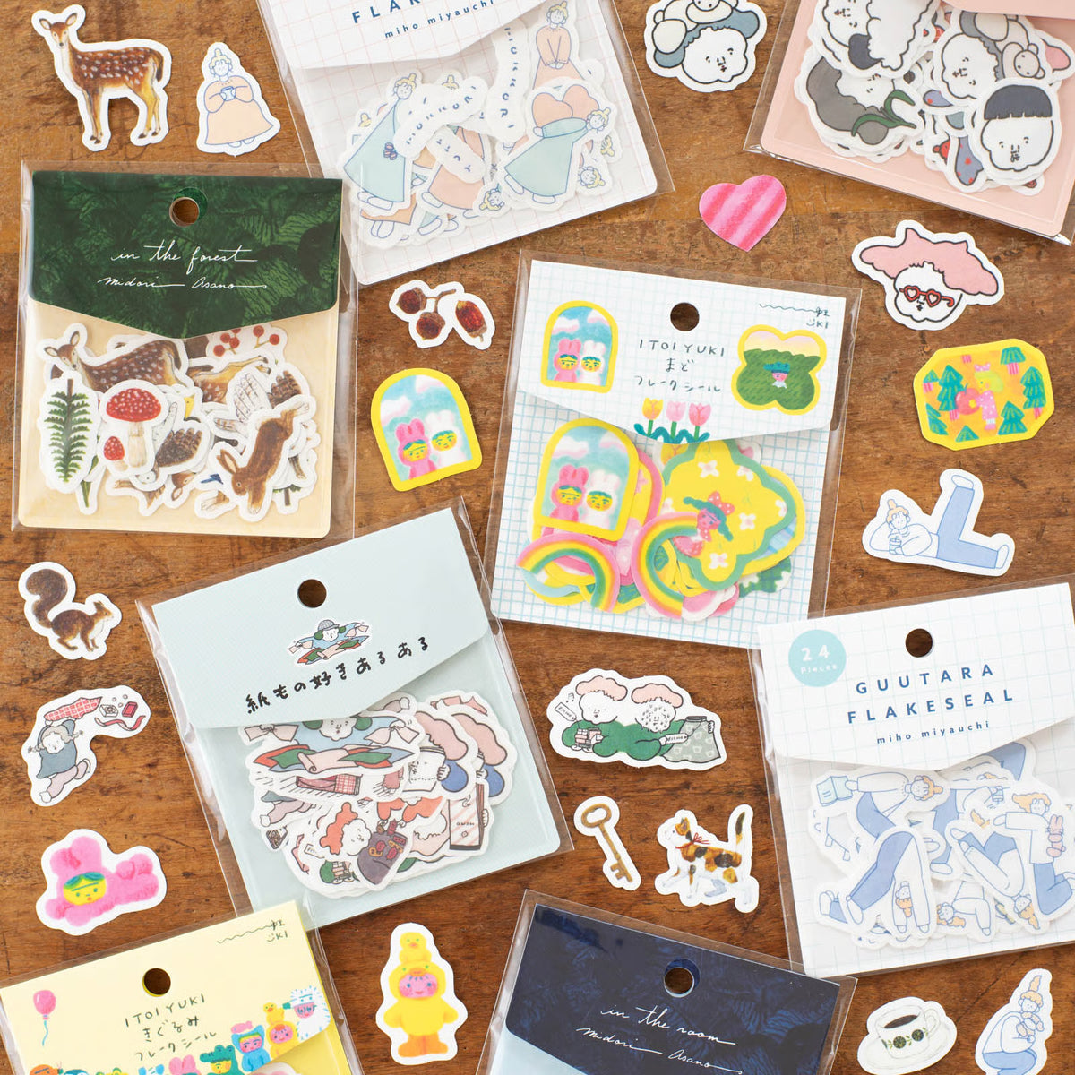 In the Forest, Stickers by Midori Asano