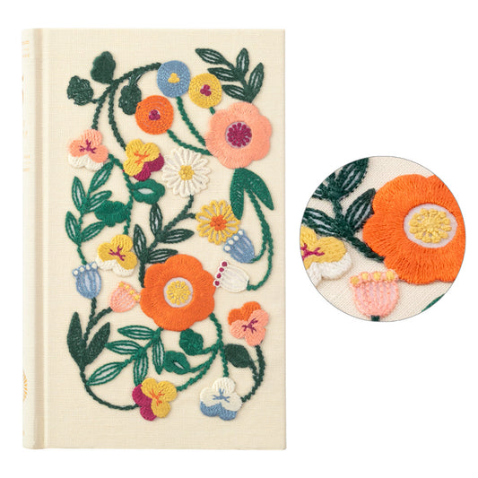 midori, Embroidery Flower Beige, 5-Year Diary