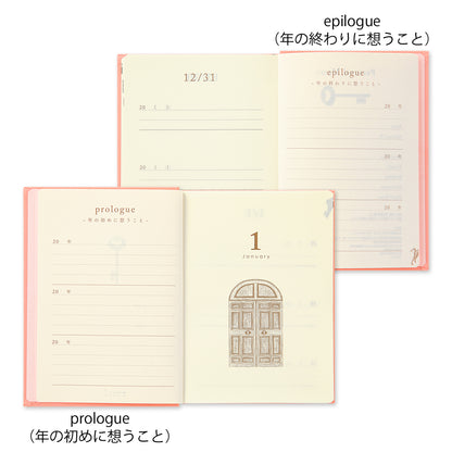 [Limited Edition] midori, Gate Mini Pink, 3-Year Diary