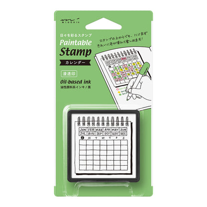midori, Calendar, Paintable Stamp Penetration Type