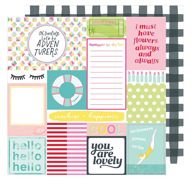 Cardstock - Dear Lizzy, Happy Place, Top Notch - KEY Handmade