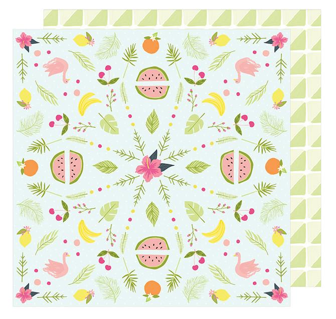 Cardstock - Dear Lizzy, Happy Place, Tropical Tango - KEY Handmade