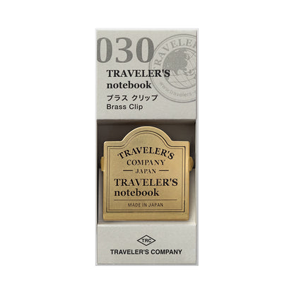 TRAVELER'S notebook, TRC Logo, Brass Clip