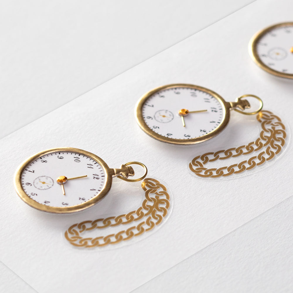 midori, Pocket Watch, Motif Sticker, Paper Craft Museum
