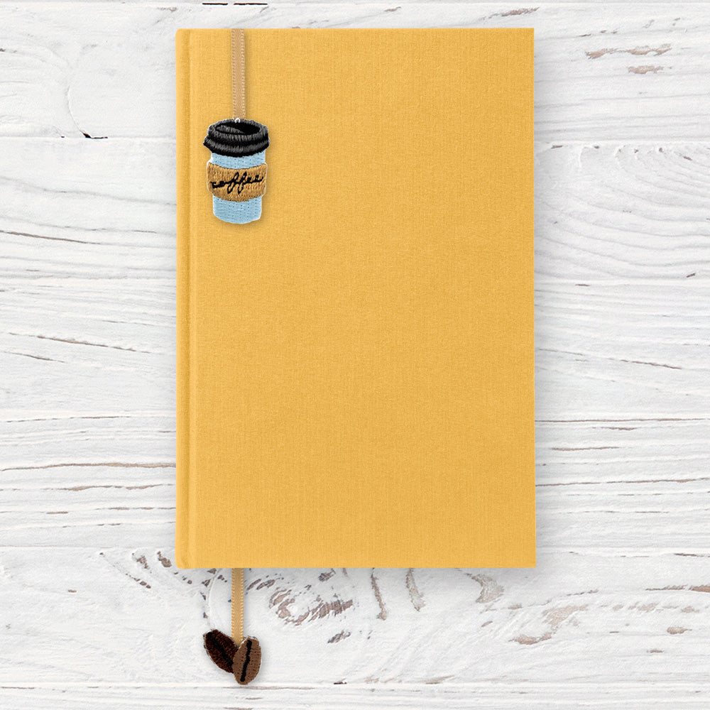 midori, Coffee, Embroidery Bookmark Sticker