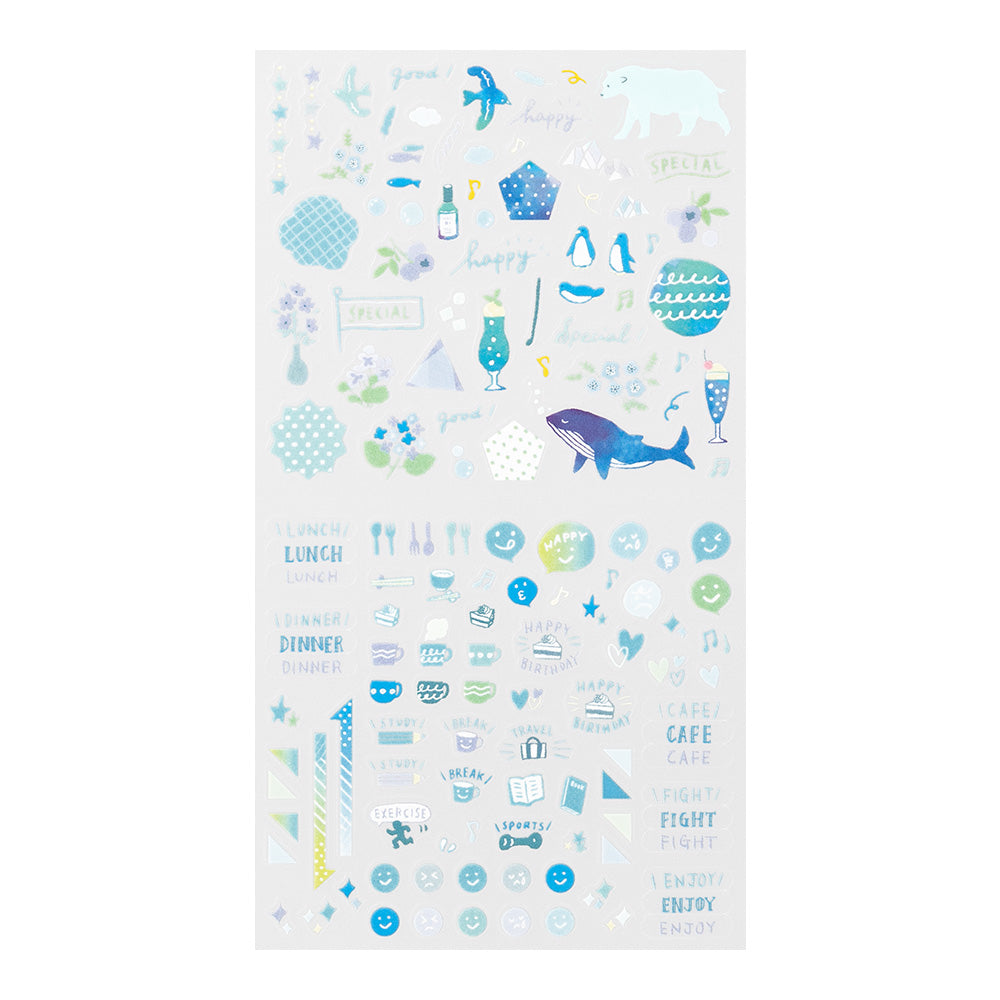 midori, Blue, Sticker Collection - Single Color