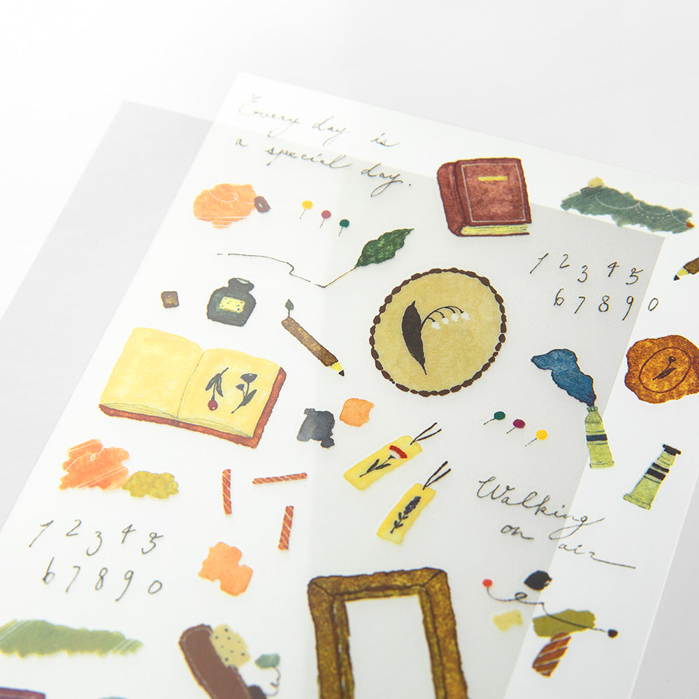 midori, Motif Stationery, Transfer Sticker for Journaling