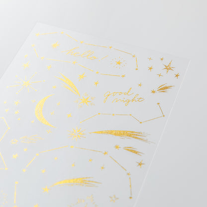 midori, Star, Foil Transfer Sticker for Journaling