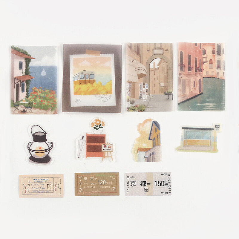 BGM, Travel Diary．Street, Tracing Paper Stickers