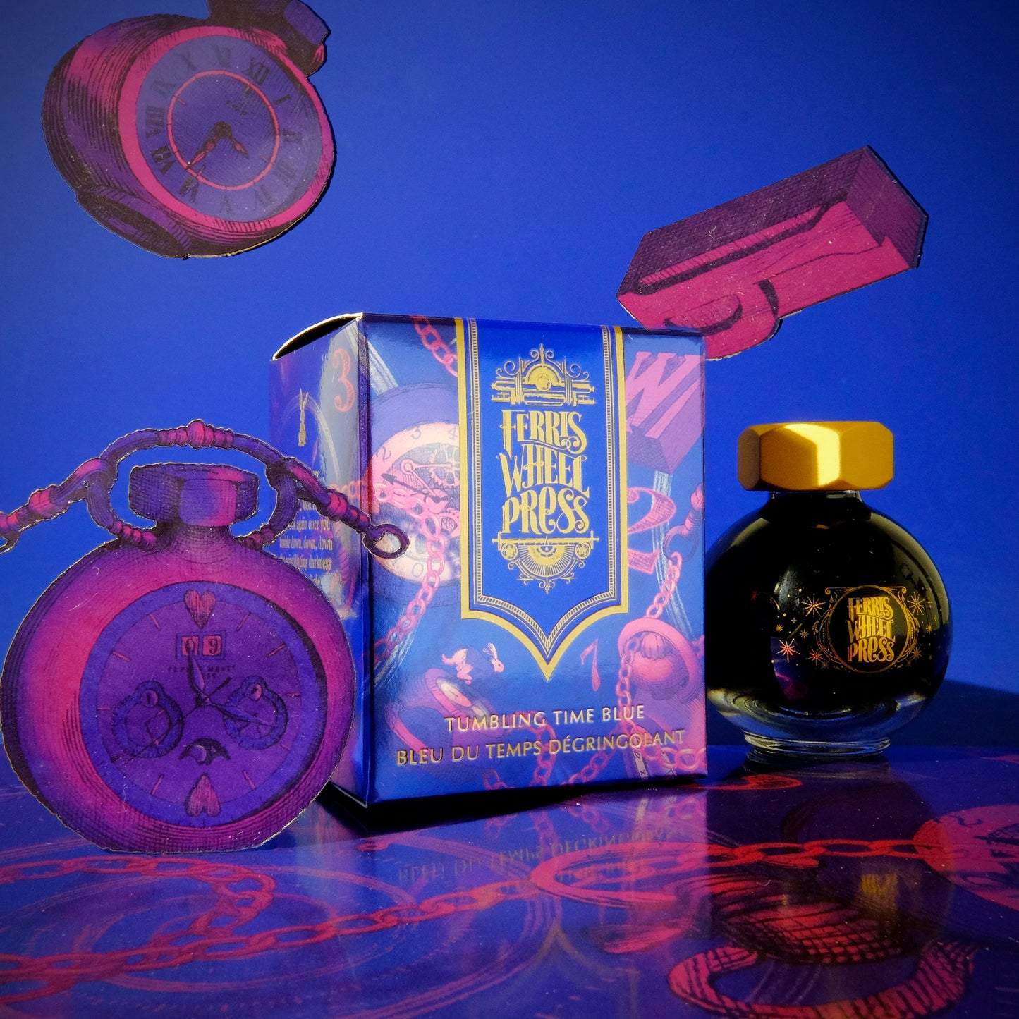 FerriTales Down the Rabbit Hole - Tumbling Time Blue, 20ml Ink
