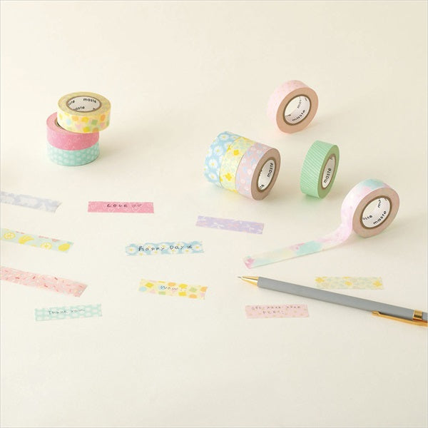 MARK'S, Dot Blue, maste Masking Tape Writable with Water-based Ink Pen, 15mm x 10m
