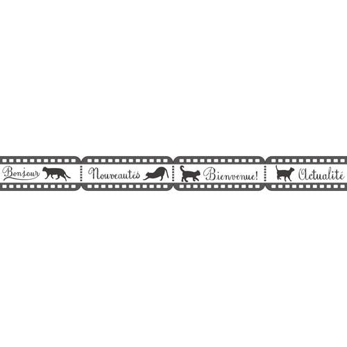 Masking Tape - Nami-Nami Masking Tape, Film black cat, 15mm x 10m