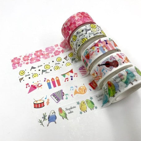 PINE BOOK, Sakura, Cutting Masking Tape, 15mm x 5m