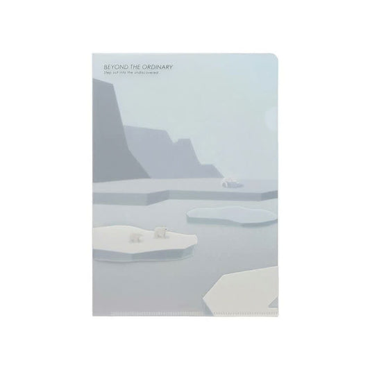 Glacier Grey, A5, Geo Clear Folder