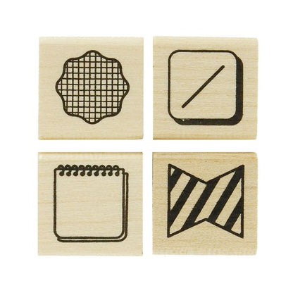 Headline Frame, "Journal Stamp Club" Wooden Rubber Stamp