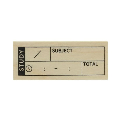 Study, "Journal Stamp Club" Wooden Rubber Stamp