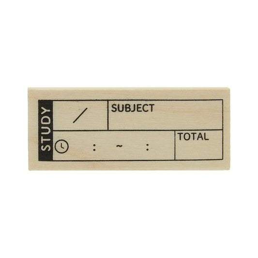 Study, "Journal Stamp Club" Wooden Rubber Stamp