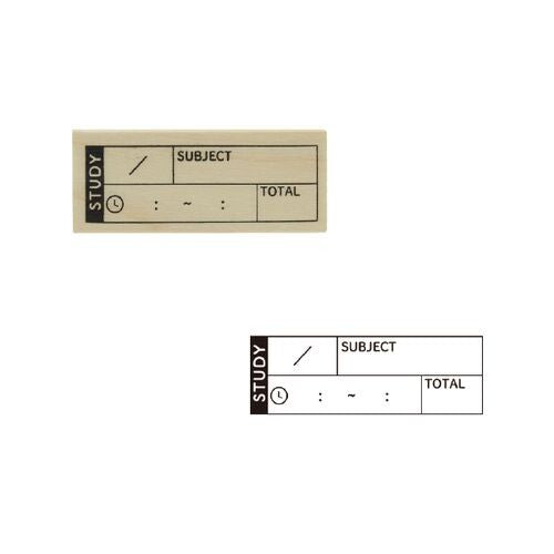 Study, "Journal Stamp Club" Wooden Rubber Stamp