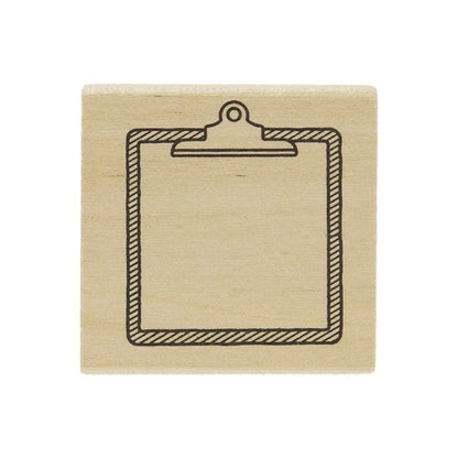 Clip Board, "Journal Stamp Club" Wooden Rubber Stamp