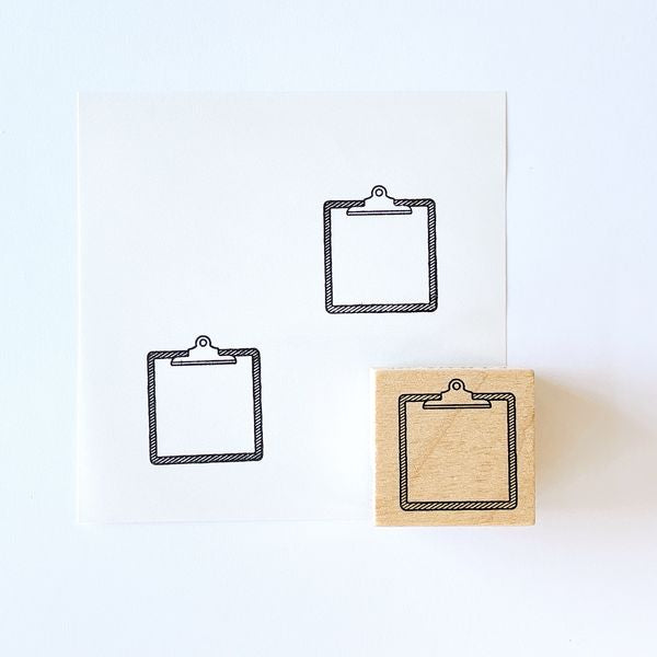 Clip Board, "Journal Stamp Club" Wooden Rubber Stamp