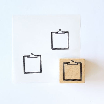 Clip Board, "Journal Stamp Club" Wooden Rubber Stamp