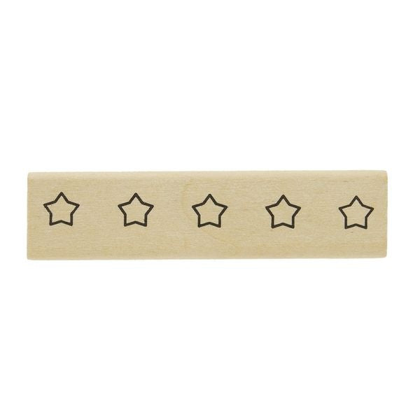 Five Stars, "Journal Stamp Club" Wooden Rubber Stamp