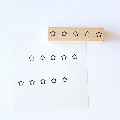 Five Stars, "Journal Stamp Club" Wooden Rubber Stamp