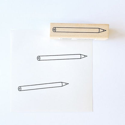 Pencil, "Journal Stamp Club" Wooden Rubber Stamp