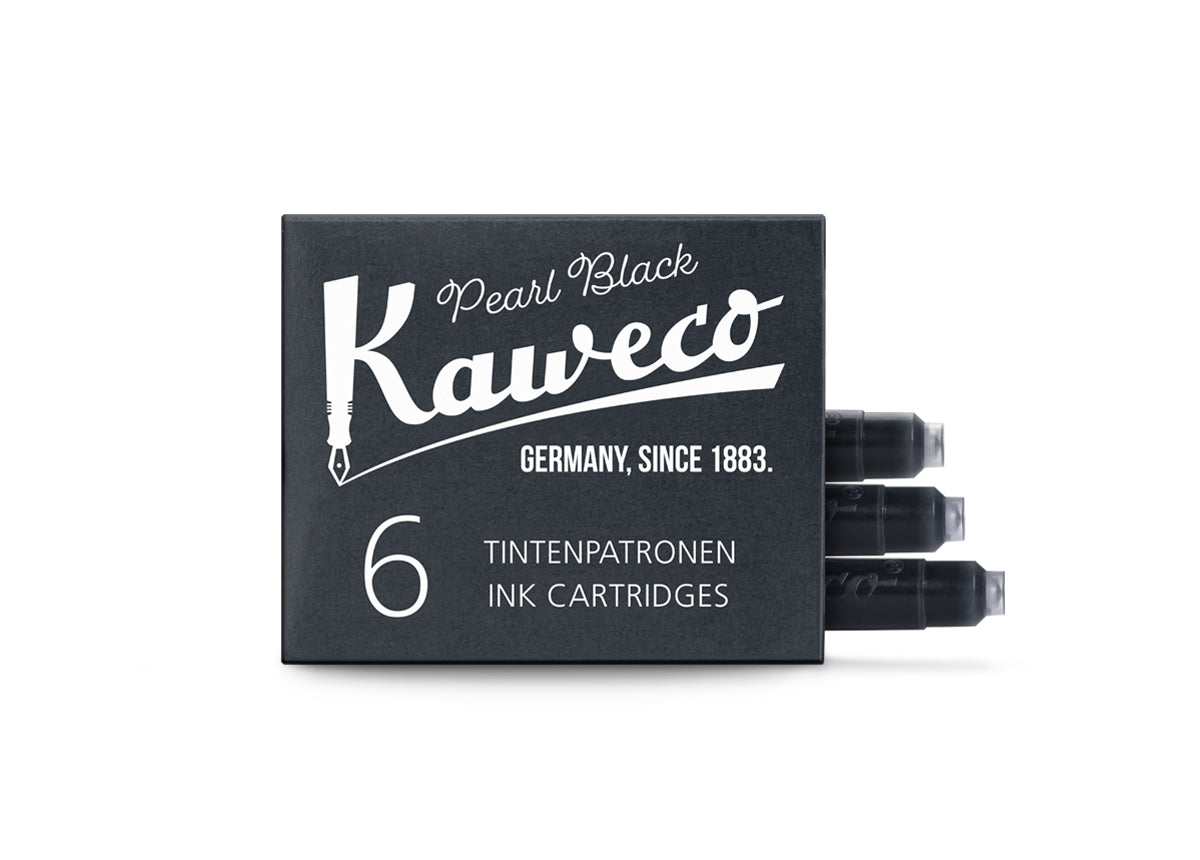 Pearl Black, Kaweco Ink Cartridge, Pack of 6
