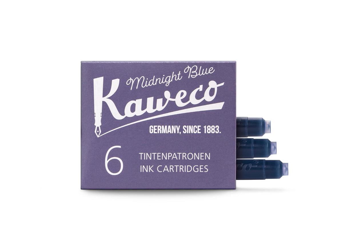 Midnight Blue, Kaweco Ink Cartridge, Pack of 6