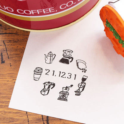 咖啡用品｜36mm 日付印