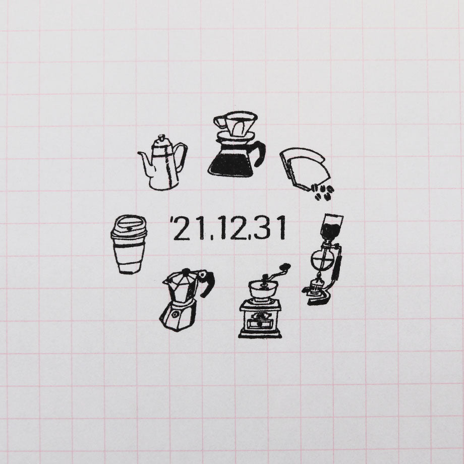 咖啡用品｜36mm 日付印
