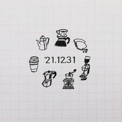 咖啡用品｜36mm 日付印