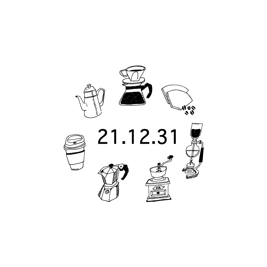 咖啡用品｜36mm 日付印