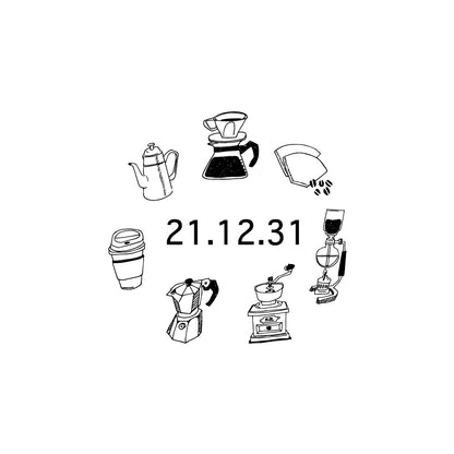 咖啡用品｜36mm 日付印