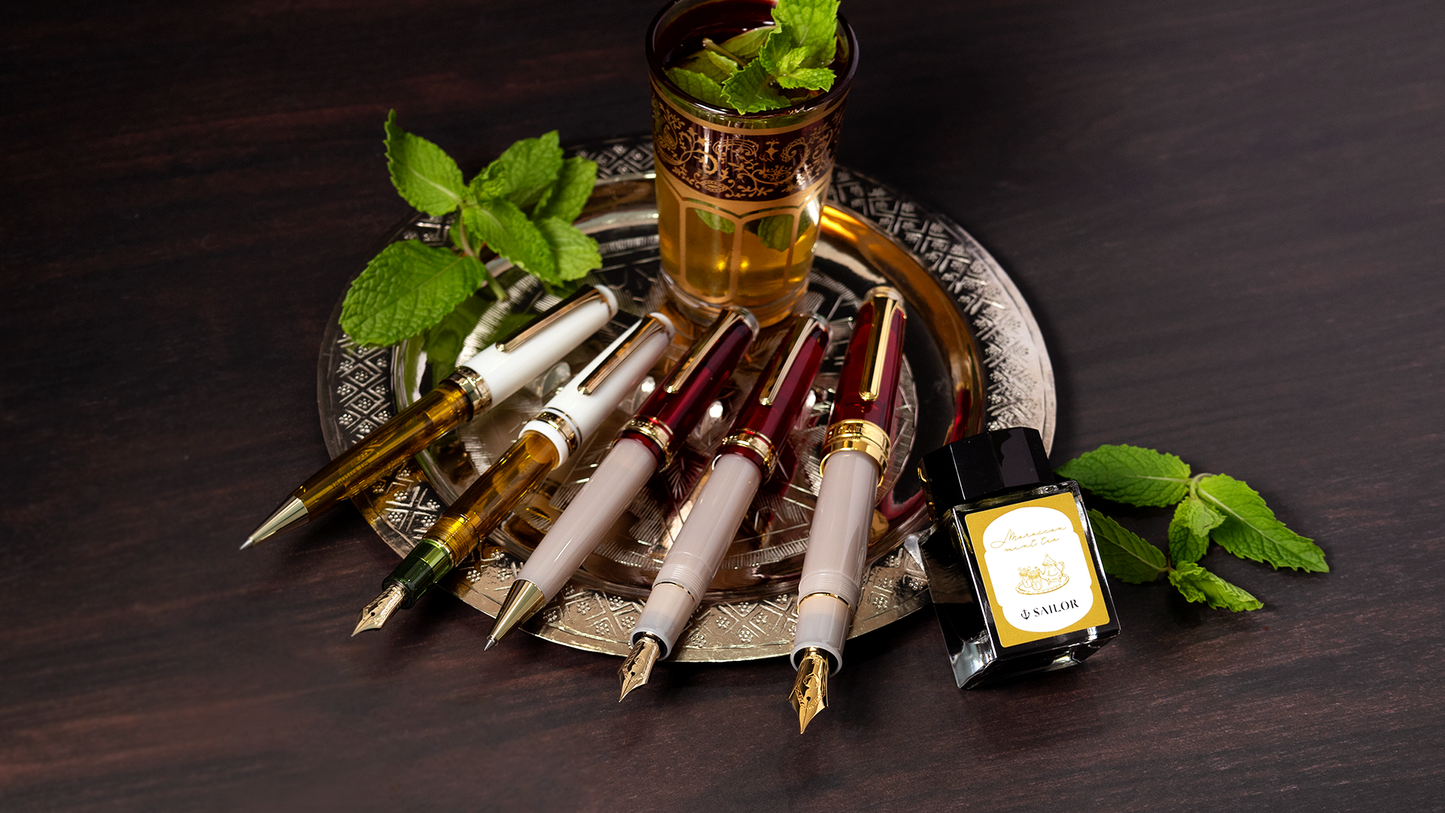 [Limited Edition] SAILOR, Kissan, Teatime Around the World #3 Moroccan Mint Tea, Fountain Pen MF / M Nib