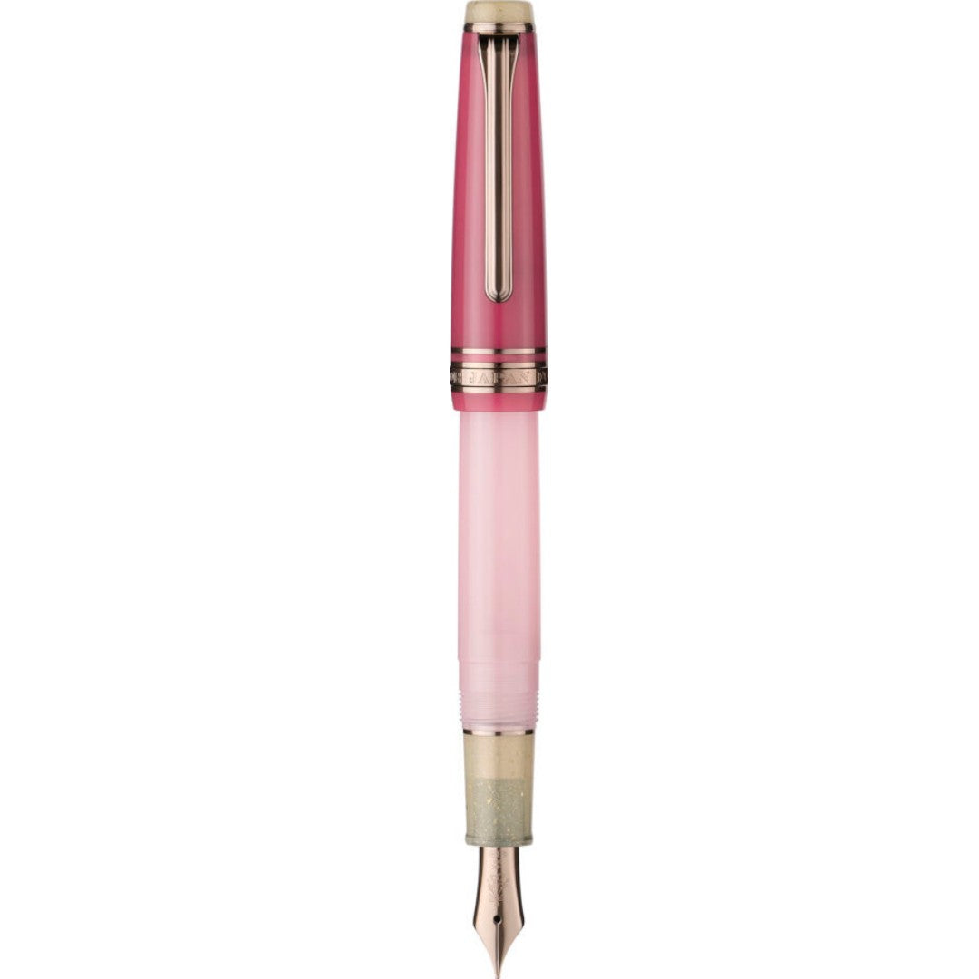 [Overseas Exclusive] Pink Rose, Dried Flower Fountain Pen, MF Nib