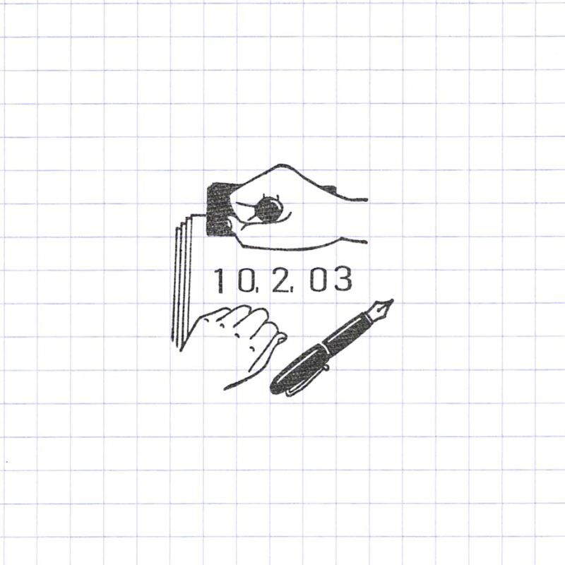 墨水筆｜36mm 日付印